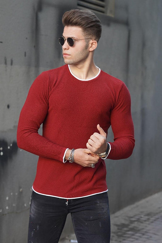 Tile Crew Neck Men's Knitwear Sweater 4637