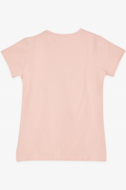 Girl's T-Shirt Friendship Themed Salmon (Ages 8-12)