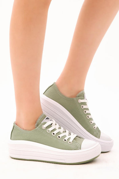 Women's Mint Green Comfortable Mold Thick Sole Sneakers