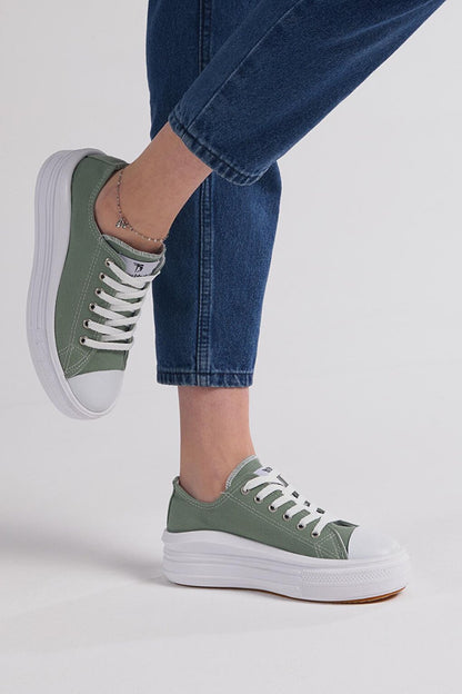 Women's Mint Green Comfortable Mold Thick Sole Sneakers