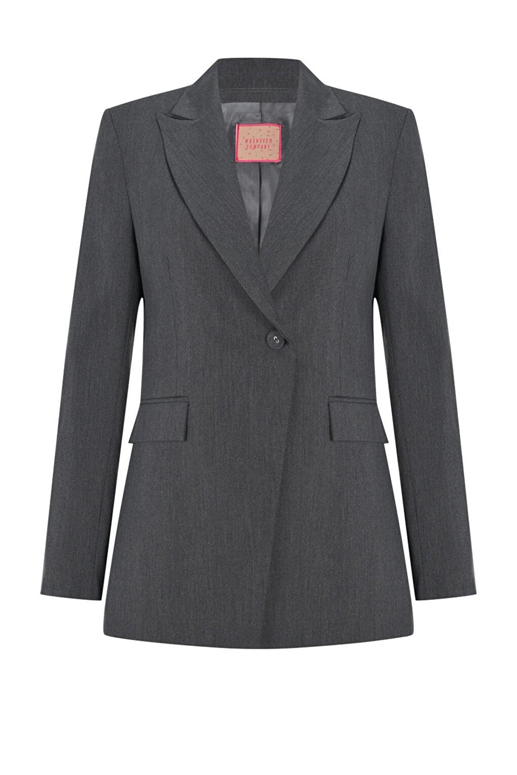 Gray Padded, Lined Crepe Premium Jacket