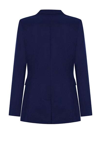 Navy Blue Padded Inner Lined Crepe Premium Jacket