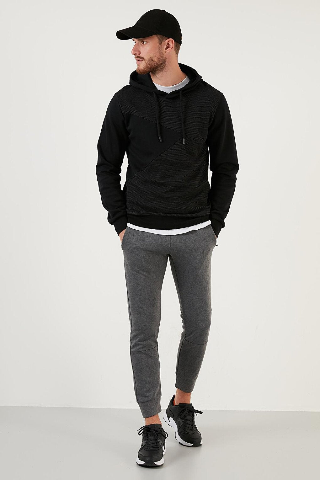 Regular Fit Hooded Cotton Sweat 5905285