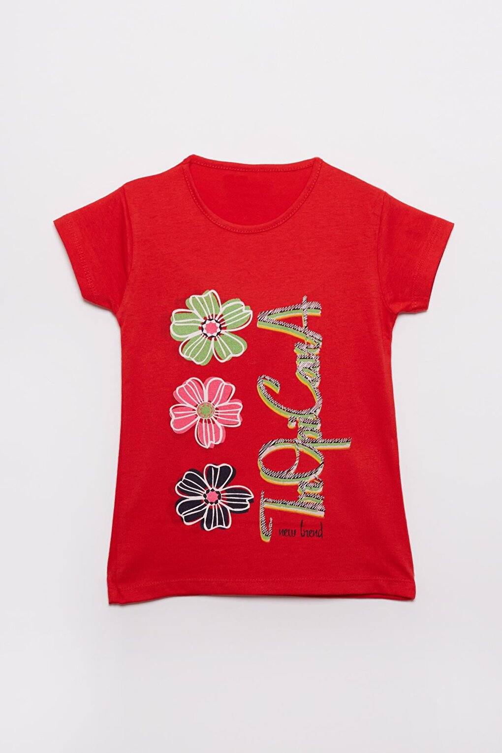 Flower Printed Girl's T-Shirt