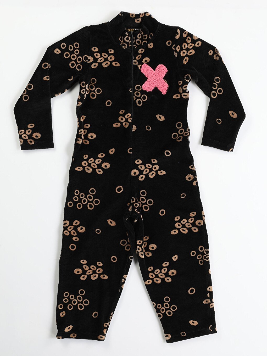 Casa Printed Laci Velvet Children's Jumpsuit