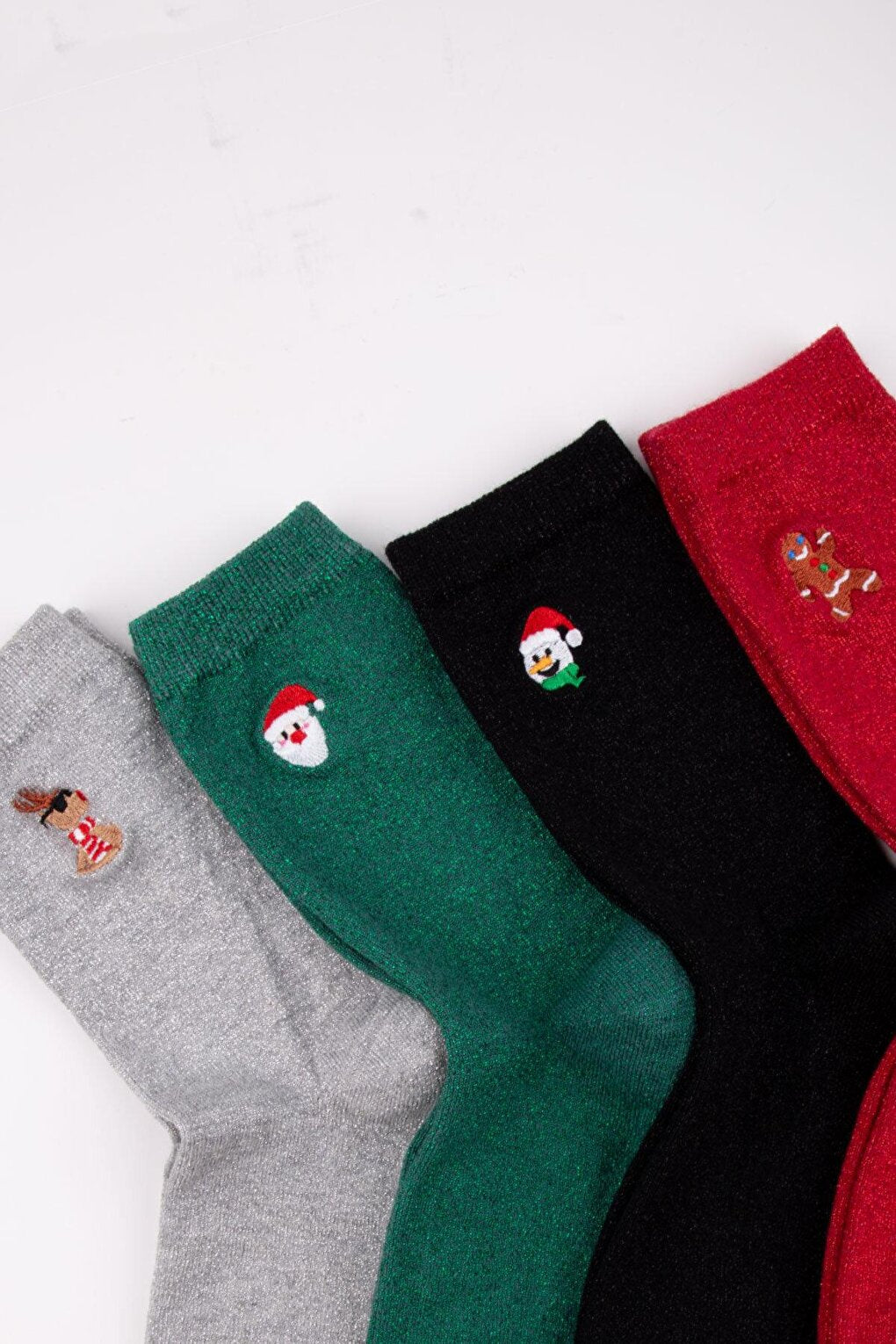 Christmas Boxed Lurex Embroidered Women's Socks