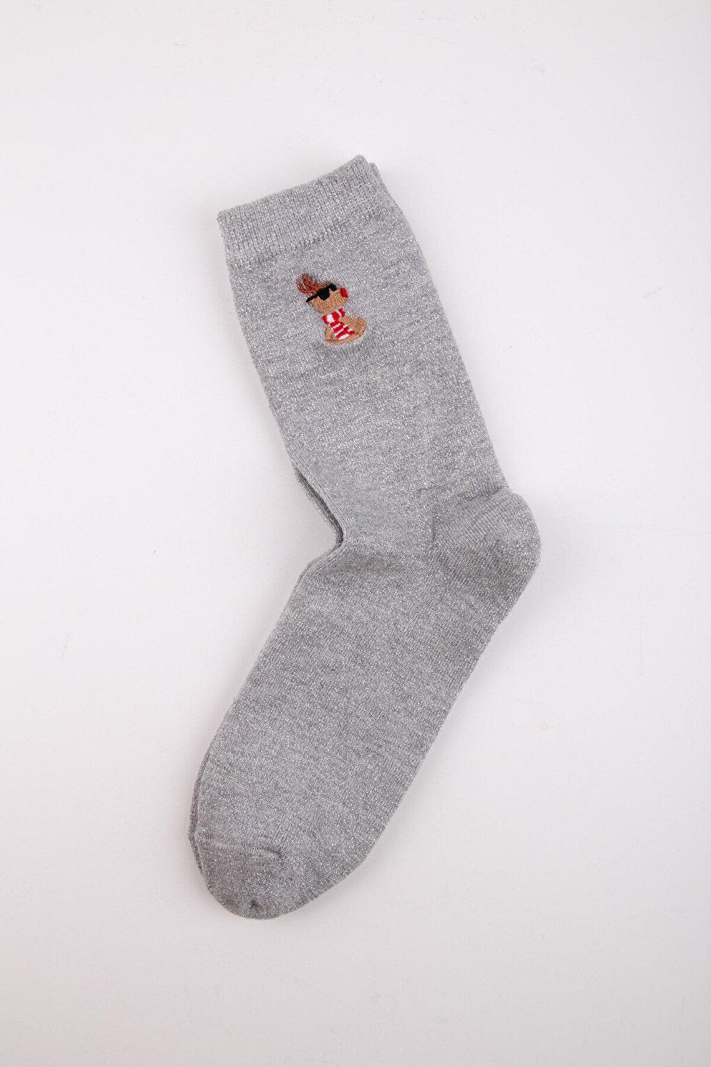 Christmas Boxed Lurex Embroidered Women's Socks