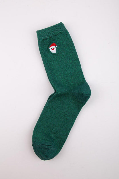 Christmas Boxed Lurex Embroidered Women's Socks