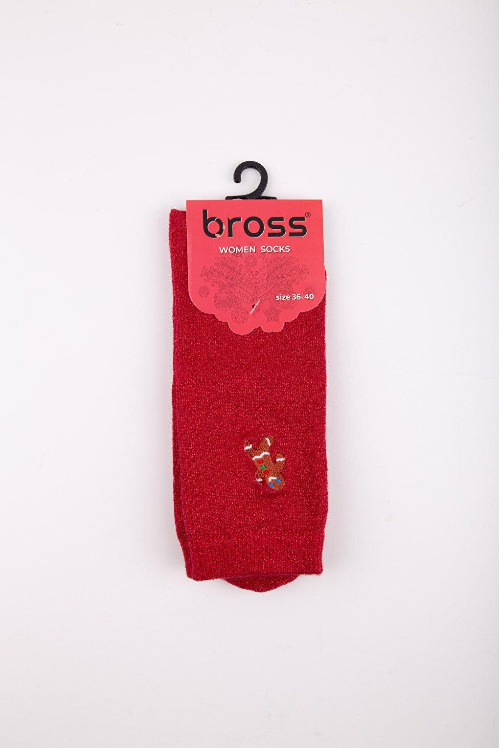 Christmas Boxed Lurex Embroidered Women's Socks