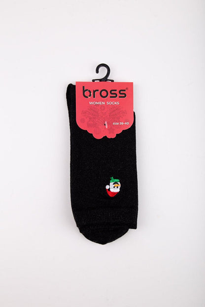 Christmas Boxed Lurex Embroidered Women's Socks