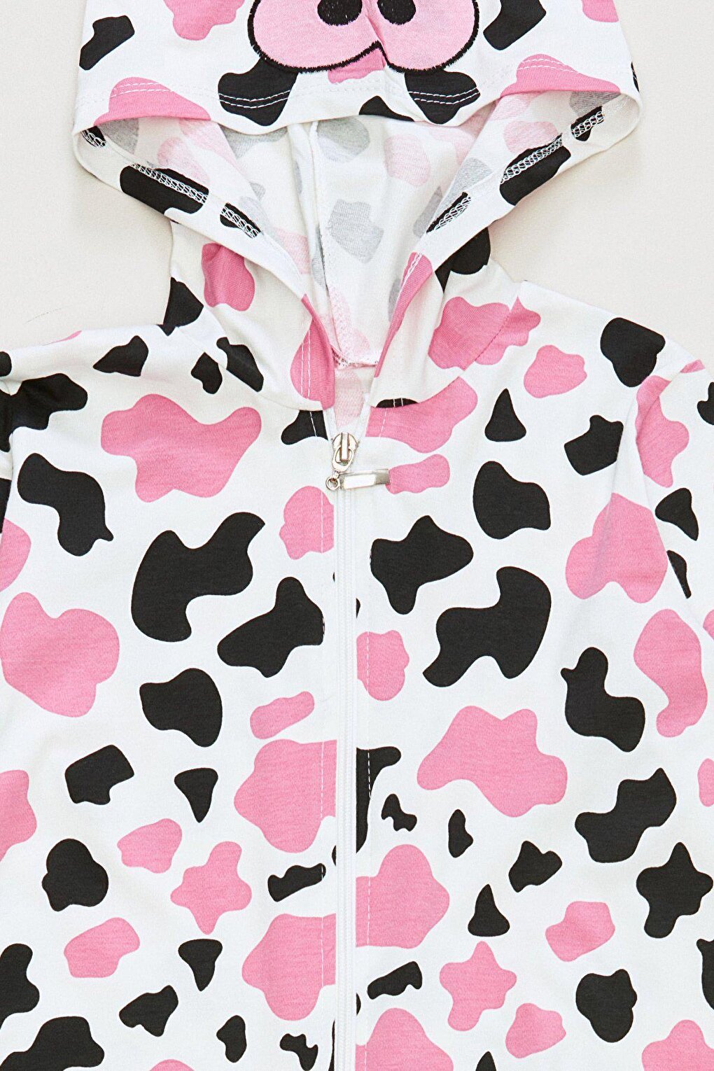 Dalmatian Patterned Hooded Girl's Jumpsuit