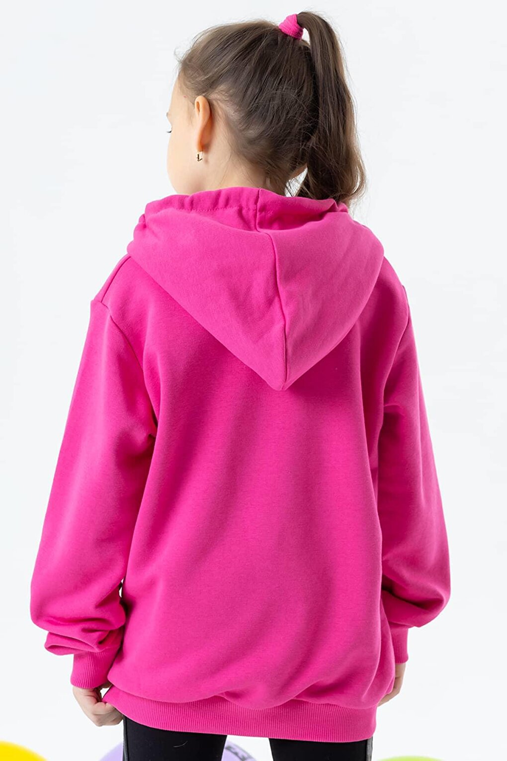 Girl's Sweatshirt Butterfly Printed Fuchsia (Age 7-9)