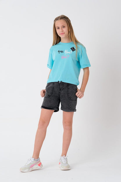 Girl Adjustable Waist T-Shirt 8-14 Years T2103