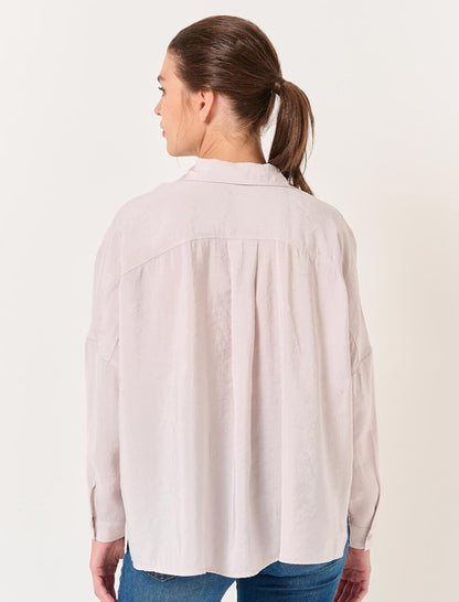 Mink Loose Cut Long Sleeve Basic Shirt