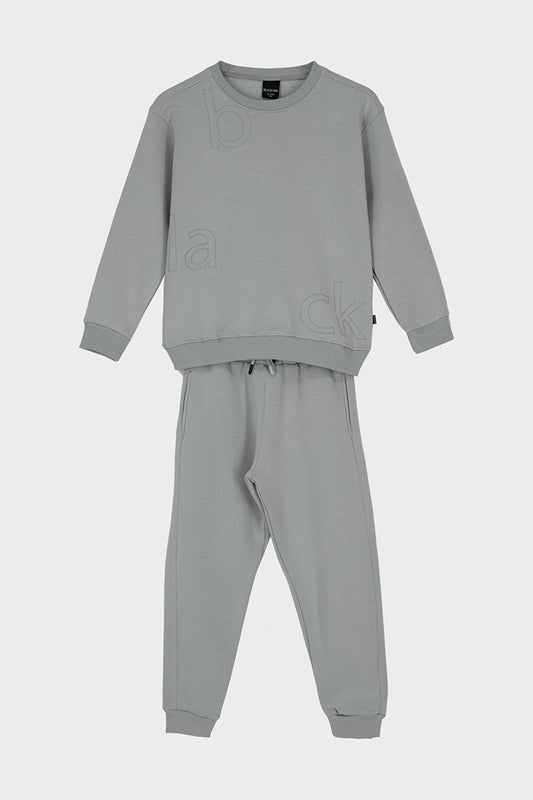 Crew Neck Three Thread Thick Fabric Unisex Children's Tracksuit Set