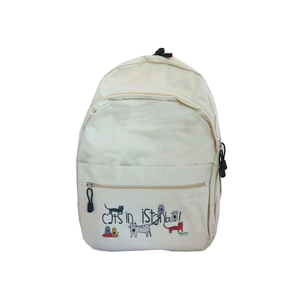 Cats Backpack Beige