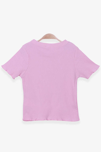 Girl's T-Shirt Written Sequin Powder (9-14 Years)