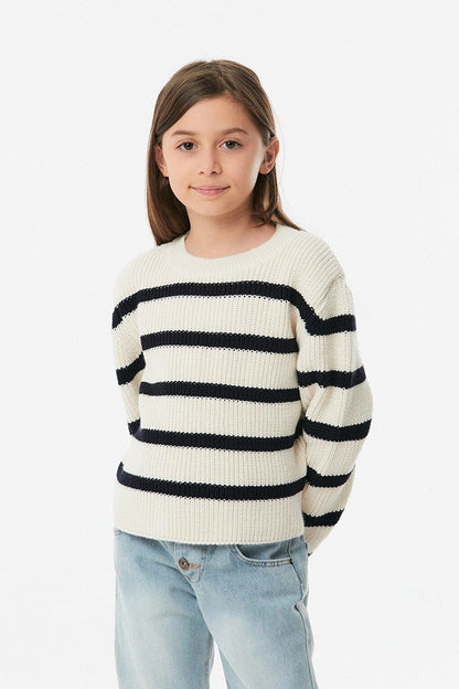 Striped Girl's Knitwear Sweater