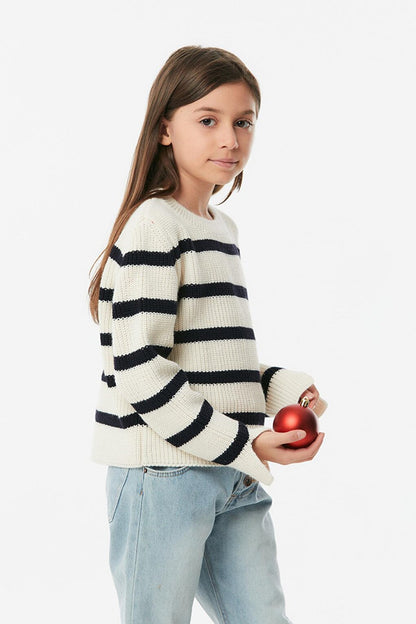 Striped Girl's Knitwear Sweater