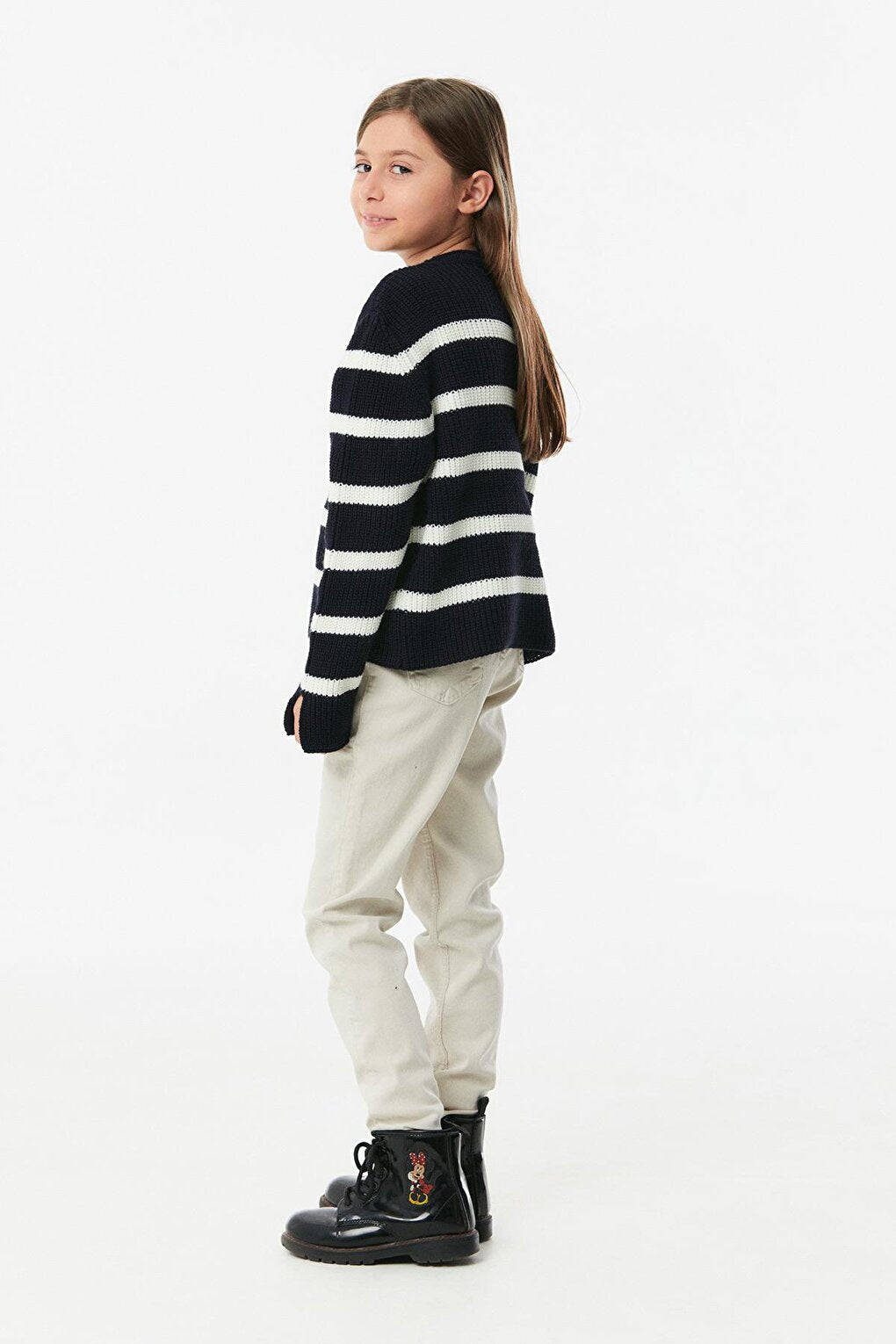 Striped Girl's Knitwear Sweater