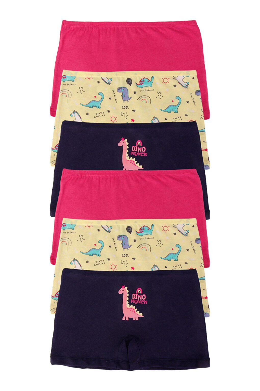 Girl's Cotton Boxers Pack of 6