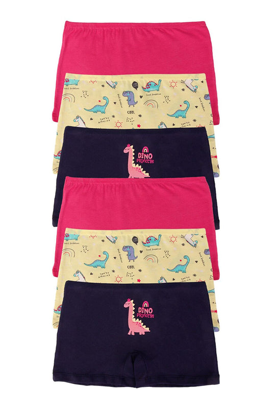 Girl's Cotton Boxers Pack of 6