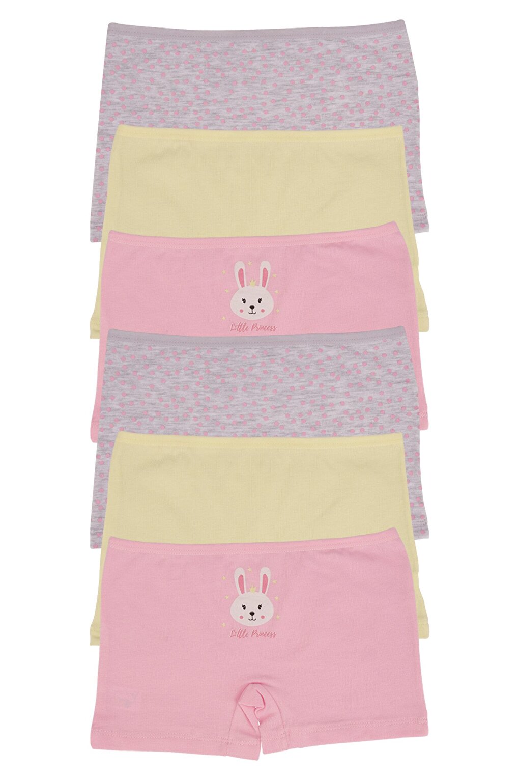 Girl's Cotton Boxers Pack of 6