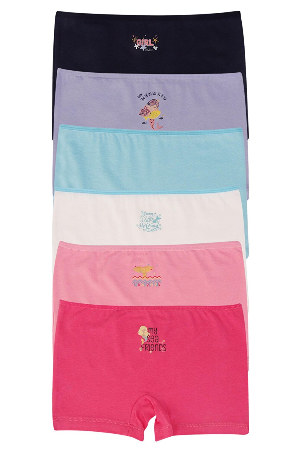 Girl's Cotton Boxers Pack of 6