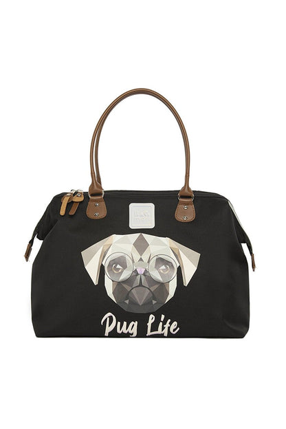 Pug Printed Shoulder Strap Bag