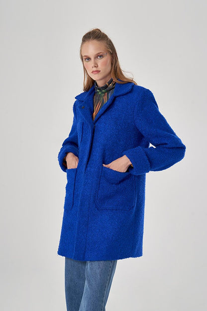 Boucle Colored Lining Saks Coat