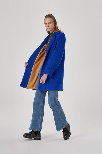 Boucle Colored Lining Saks Coat