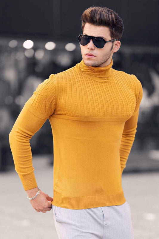 Mustard Turtleneck Sweater 4677