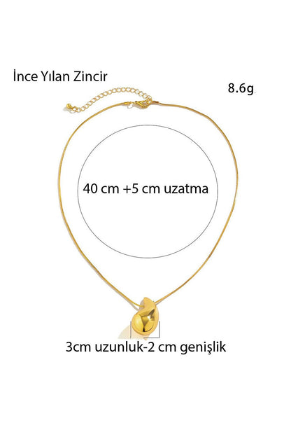 Dupe Drop Pendant Stainless Steel Necklace