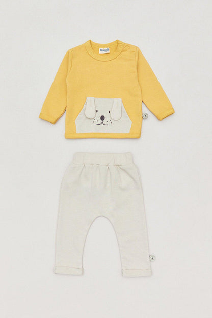 Printed Crew Neck Baby Boy Suit