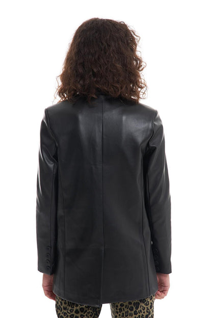 Blazer Leather Jacket Black