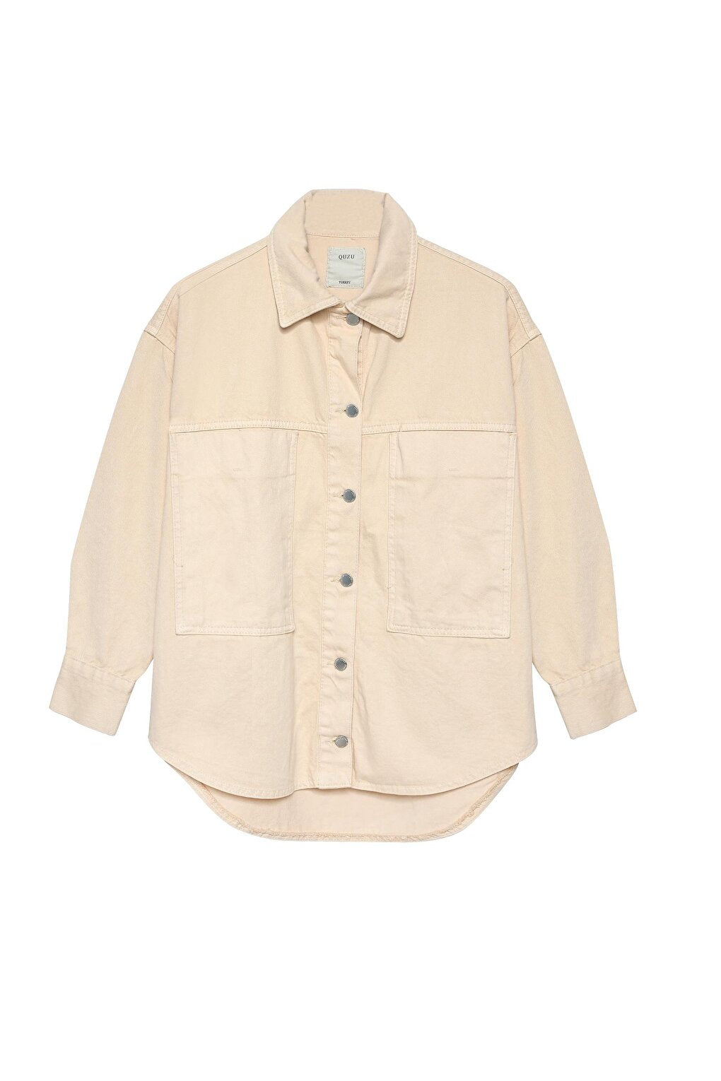 Pocket Detailed Jean Jacket Beige