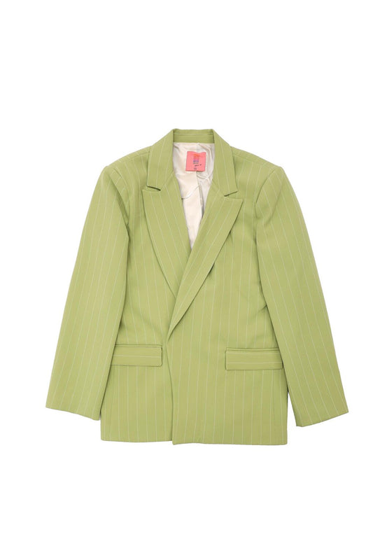 Stripe Detailed Blazer Jacket Olive