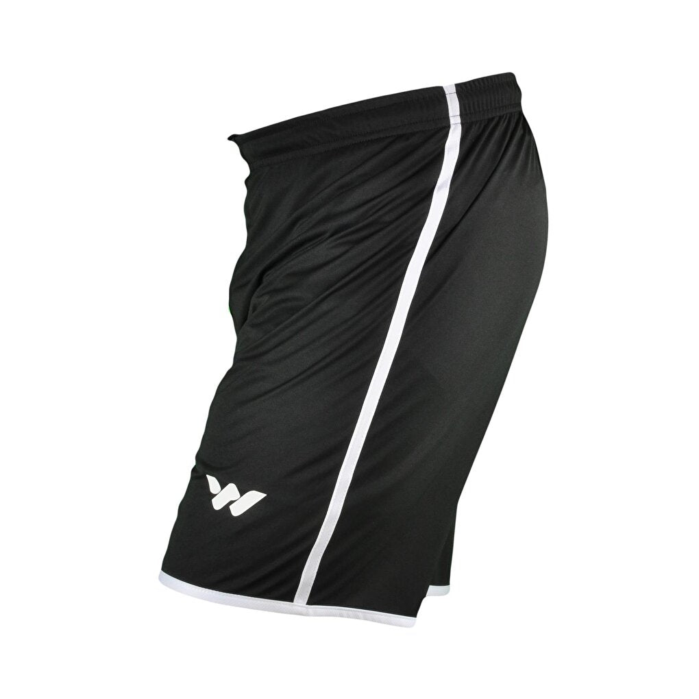 20202 Black-White Polyester Men's Sports Shorts