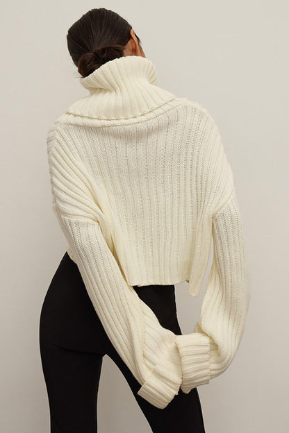 White Turtleneck Sweater MG1402