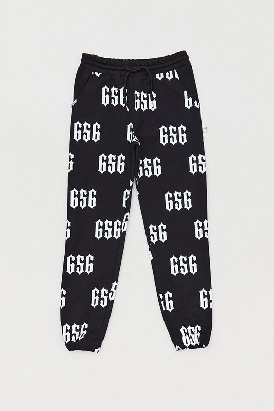 Printed Waist Tied Jogger Sweatpants