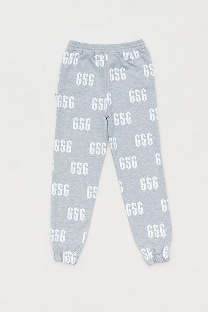 Printed Waist Tied Jogger Sweatpants