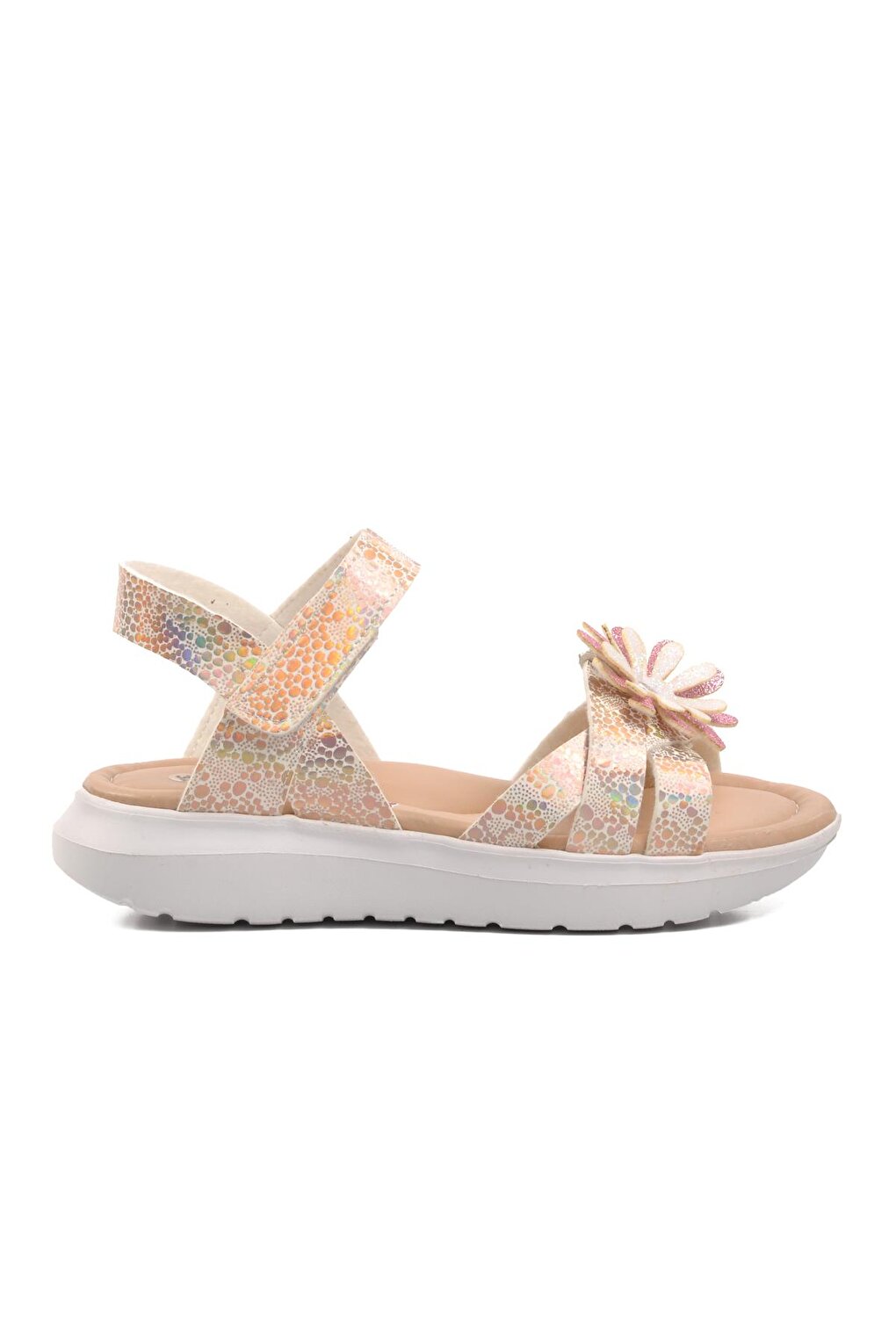 Copper Glittery Velcro Girls Sandals 8010-F