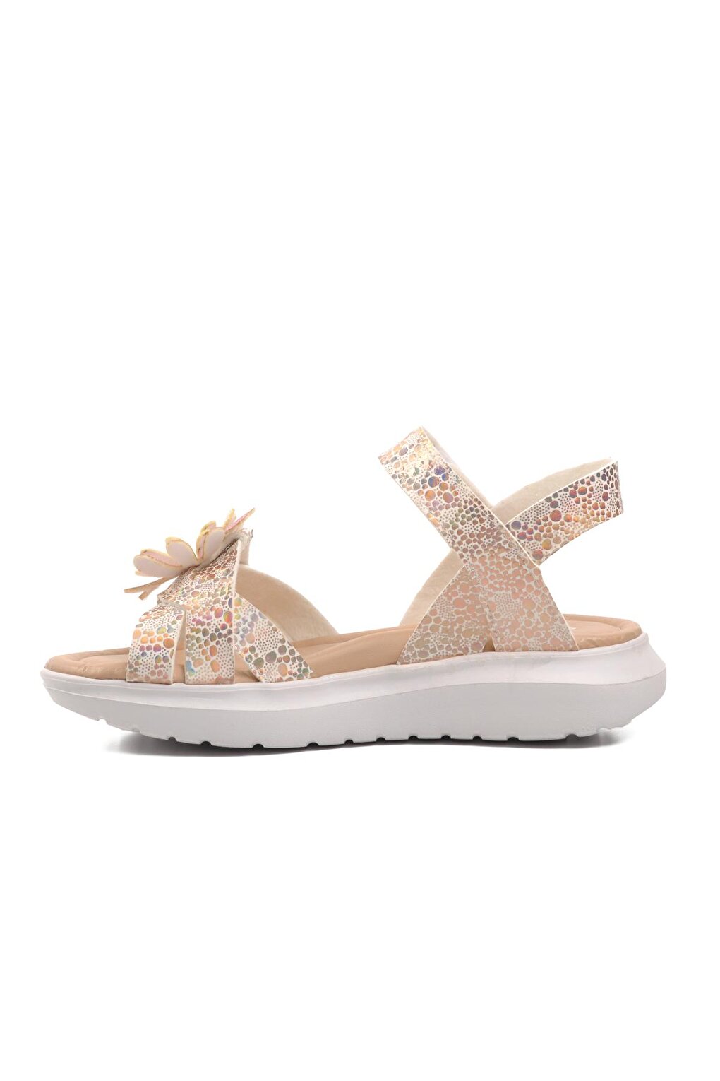 Copper Glittery Velcro Girls Sandals 8010-F