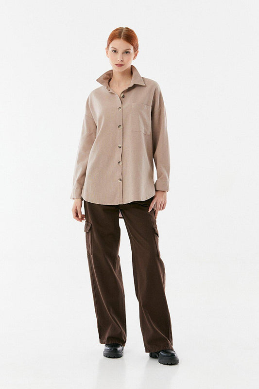 Single Pocket Casual Linen Shirt