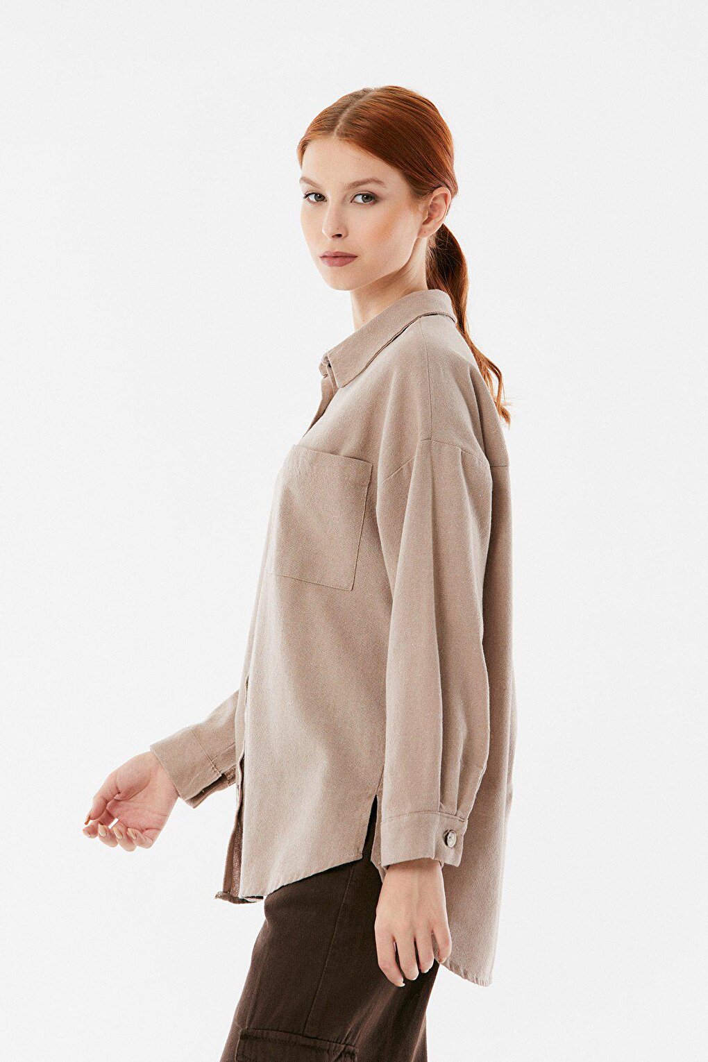 Single Pocket Casual Linen Shirt