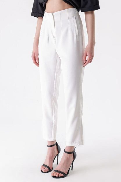 High Waist Double Dart Trousers