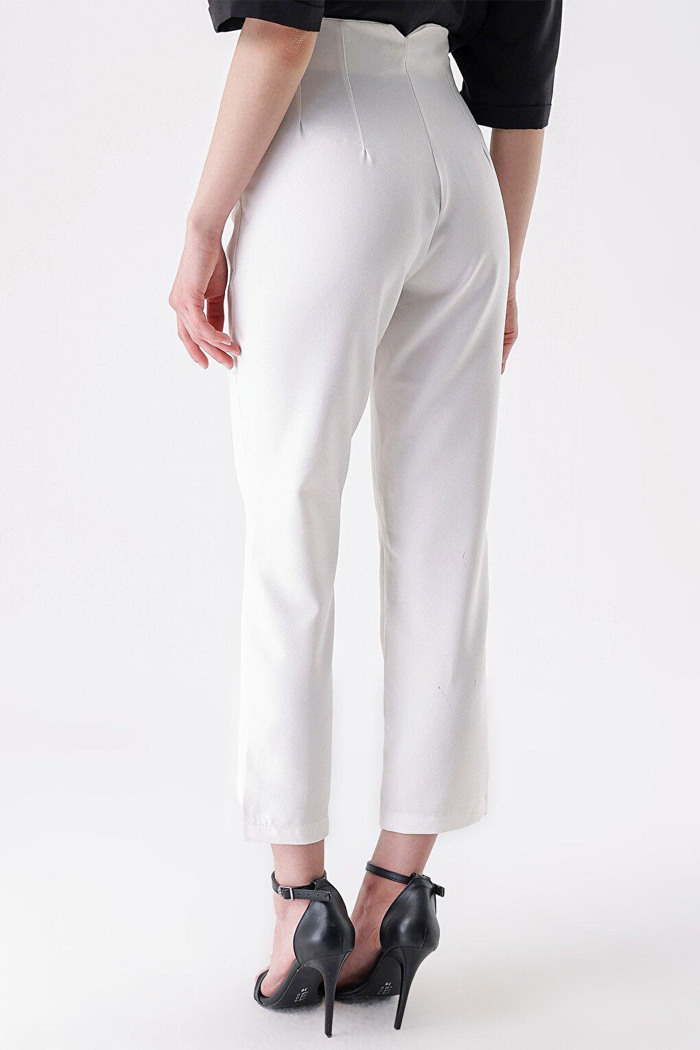 High Waist Double Dart Trousers