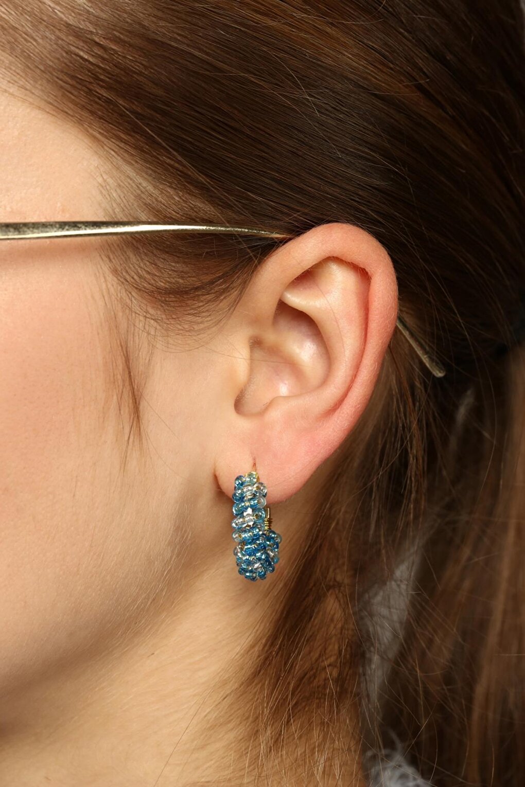 Blue 2-Piece Bead Earrings