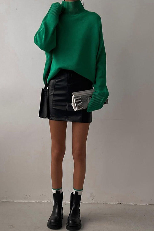 Green Turtleneck Sweater MG1252