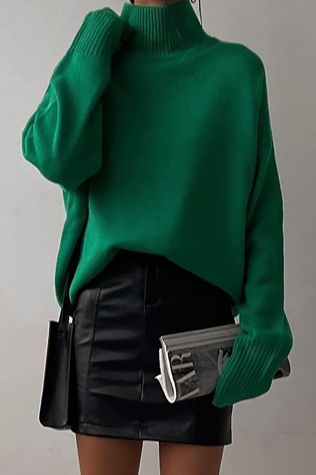 Green Turtleneck Sweater MG1252